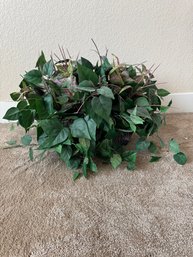 Large Faux Pothos Plant In Decorative Embossed Metal Planter  Realistic Artificial Greenery Home Dcor