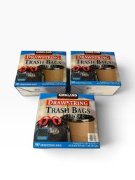 Kirkland Signature 33-Gallon Drawstring Trash Bags  3 Boxes