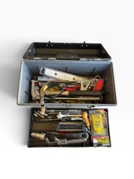 Large Toolbox & Assorted Hand Tool Lot