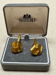 14K Gold Stafford Knot Cufflinks  Original Presentation Box