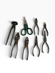 Assorted Vintage Pliers & Snips  8 Piece Lot