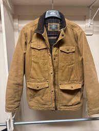 G.H. Bass & Co. 'For Hard Service' Canvas Field Jacket  Plaid Lined  Size Large