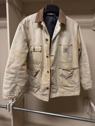 Vintage Carhartt Blanket-Lined Chore Coat Work Jacket  Distressed Workwear