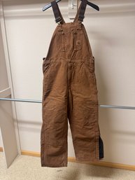 Carhartt R27 Brown Insulated Duck Bib Overalls – Men's 34x30