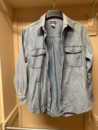 NorthCrest Men's Denim Work Shirt  Medium 38-40  100% Cotton