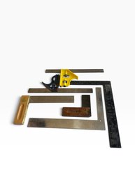 Assorted Carpenter Squares & Measuring Tools