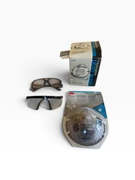 Safety Gear Lot  Dust Masks, 3M Respirator & Safety Glasses