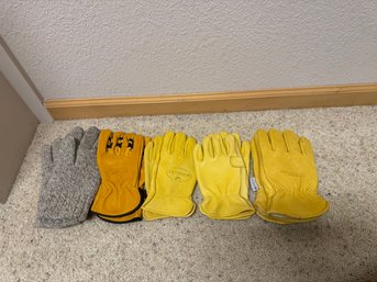 Lot Of 5 Pairs Medium Work Gloves  Murdoch's Leather & Knit