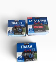 Kirkland 33-Gallon Drawstring Trash Bags  3 Boxes