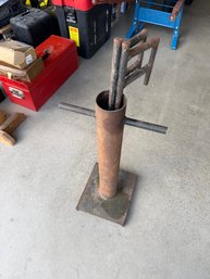 Heavy-Duty Homemade Steel Stand & Tool Holder