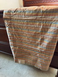 Beacon Hill 'Multi Plaid' Orange Mocha Cotton Curtain Panel