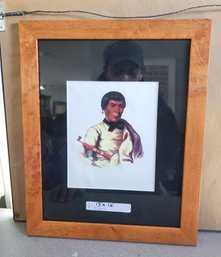 Framed Lithograph Of Native American Chief