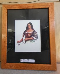 Framed Print Portrait Of Pocahontas