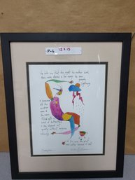 2 Framed Reproduction Of Watercolor And Ink Drawings By Brain Andreas