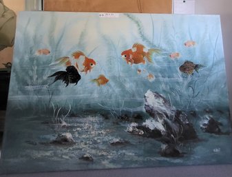 Goldfish Oil Painting On Canvas