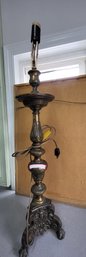 Antique Brass Candelabra Table Lamp