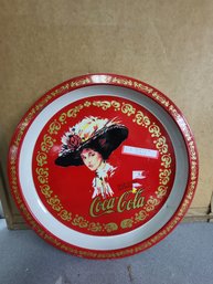 Vintage Coca Cola Metal Serving Tray From 1982