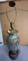 Antique Chinese Cloisonne And Gilt Bronze Lamp