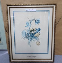 Framed Botanical Print Labeled Mixed Crocufes
