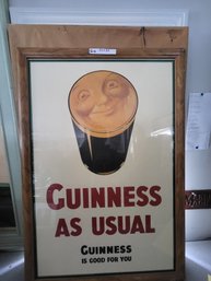 Vintage Guinness As Usual Poster Framed