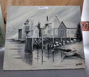 Black And White Canvas Painting