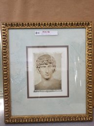 Framed Print Of The Bust Of Antinous