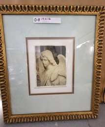 Framed Artwork Photo Transfer Paper Print Of Angel Statue By Deborah Scheneck