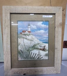 Framed Print Of Lighthouse Coastal Scene