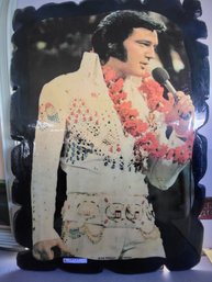 Vintage Collectible 1970s Portrait Plaque Of Elvis