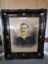 Antique Portrait In Decorative Frame