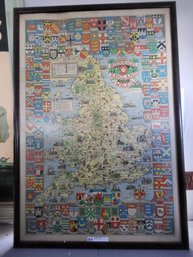Framed Historical Map Of England And Wales