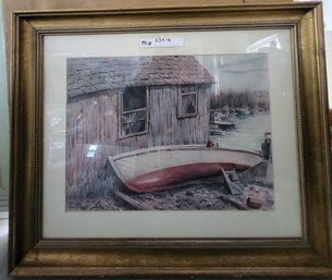Framed Print Of Rustic Shack And Boat