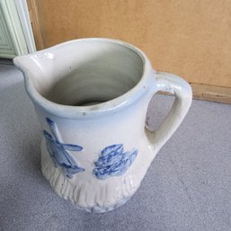 Vintage Salt Glazed Stoneware Pitcher