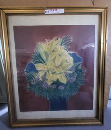 Vintage Style Framed Floral Print
