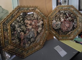 2 Vintage Texmar Co. Woven Tapestries