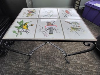 Vintage Bird Themed Decorative Table