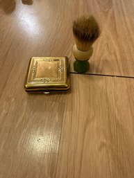 Vintage Gillette Razor Set Mark 1920 Believed To Be Gold Plated And Ever-ready Badger Bristle Brush