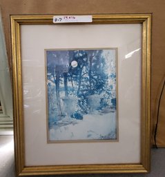 Framed Watercolor Titled Corfu: The Terrace By John Singer Sargent