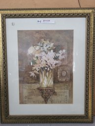 Framed Floral Print Titled En Passant II