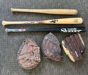 Baseball Bats And Gloves
