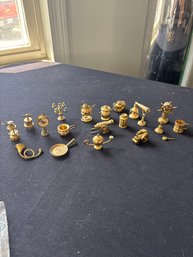 Collection Of Vintage Miniature Brass Items