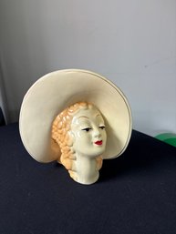 Vintage Lady Head Vase Art Deco Style