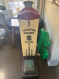 Vintage Coin Operated Fortune Telling Scale