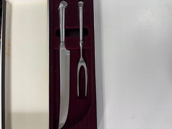 2 Piece Vintage Stainless Steel Carving Set