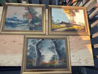 3 Framed Landscape Paintings
