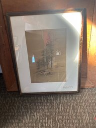 Henry Bisbing Pencil Drawing Framed