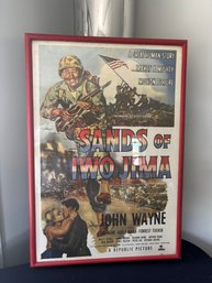 Vintage 1978 Sands Of Iwo Jama Reprint Of 1948 Original Movie Poster