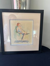 Abstract Nude Watercoloring By Nancy Current
