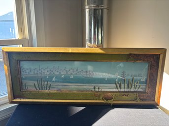 Framed Vintage Oil Painting By Alson