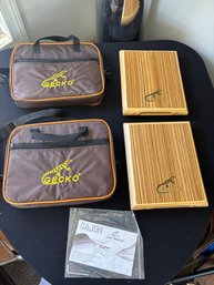 Gecko Travel Cajon, Zebra Wood, Percussion Instrument With Carrying Case